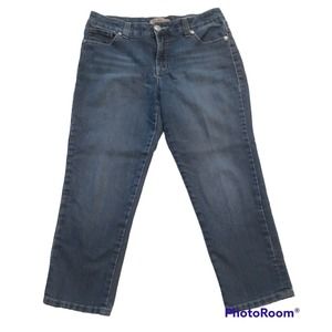 Nine West Vintage America Collection Women's Boho Denim Capri Jeans Size 6